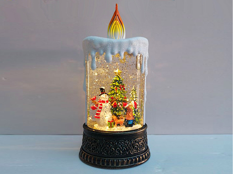 Снежный шар-свеча "Снеговик"